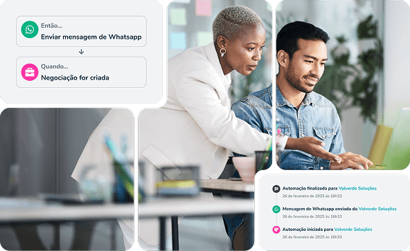 implantação rd station conversas homem e mulher utilizando sistema de conversas
