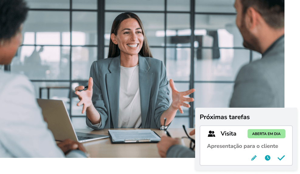 agente de marketing apresentando solução de automação de whatsapp para vendas para cllientes